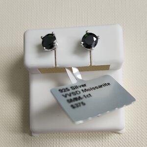 Elegant Silver Moissanite Earrings